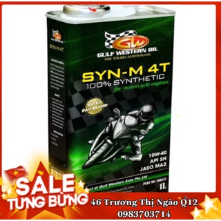 Nhớt nhập khẩu gulf western oil syn-m 4t ester pao 10w40