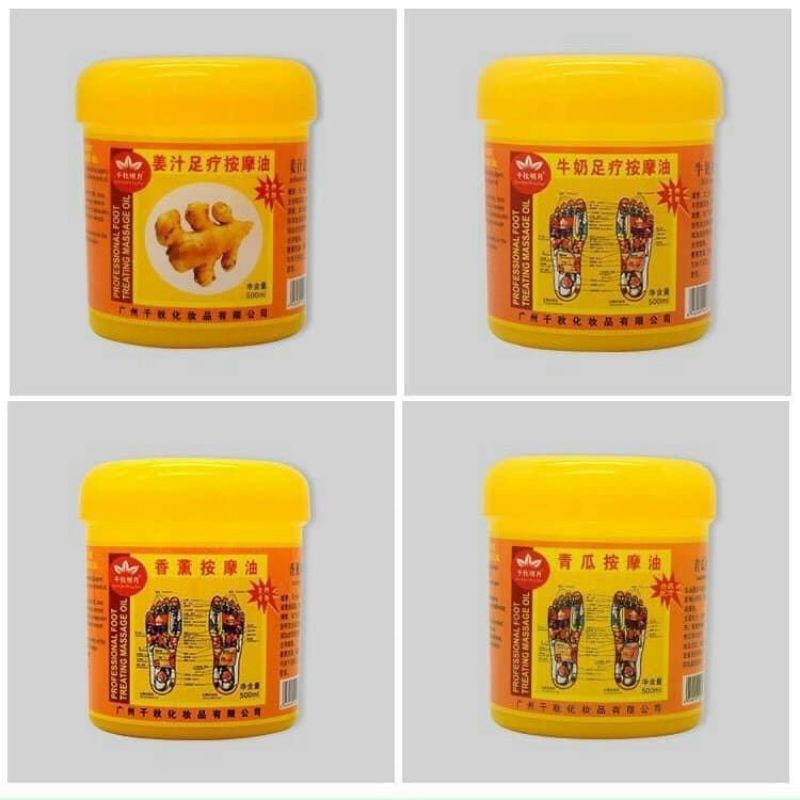 Kem massags chân chiết xuất gừng. Hũ 500ml cho spa, nail