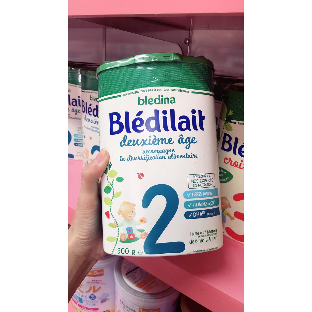 Sữa Bledilait Bledina số 1 số 2 số 3 hộp 900g Mẫu mới 2020