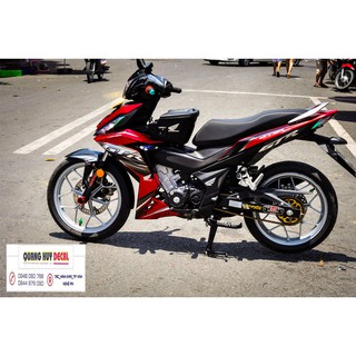 Tem trùm winner 150 đỏ đen, độ team decal xe dán phủ dàn áo đẹp