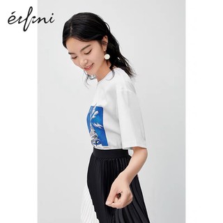 Áo thun trắng hoạ tiết Eifini