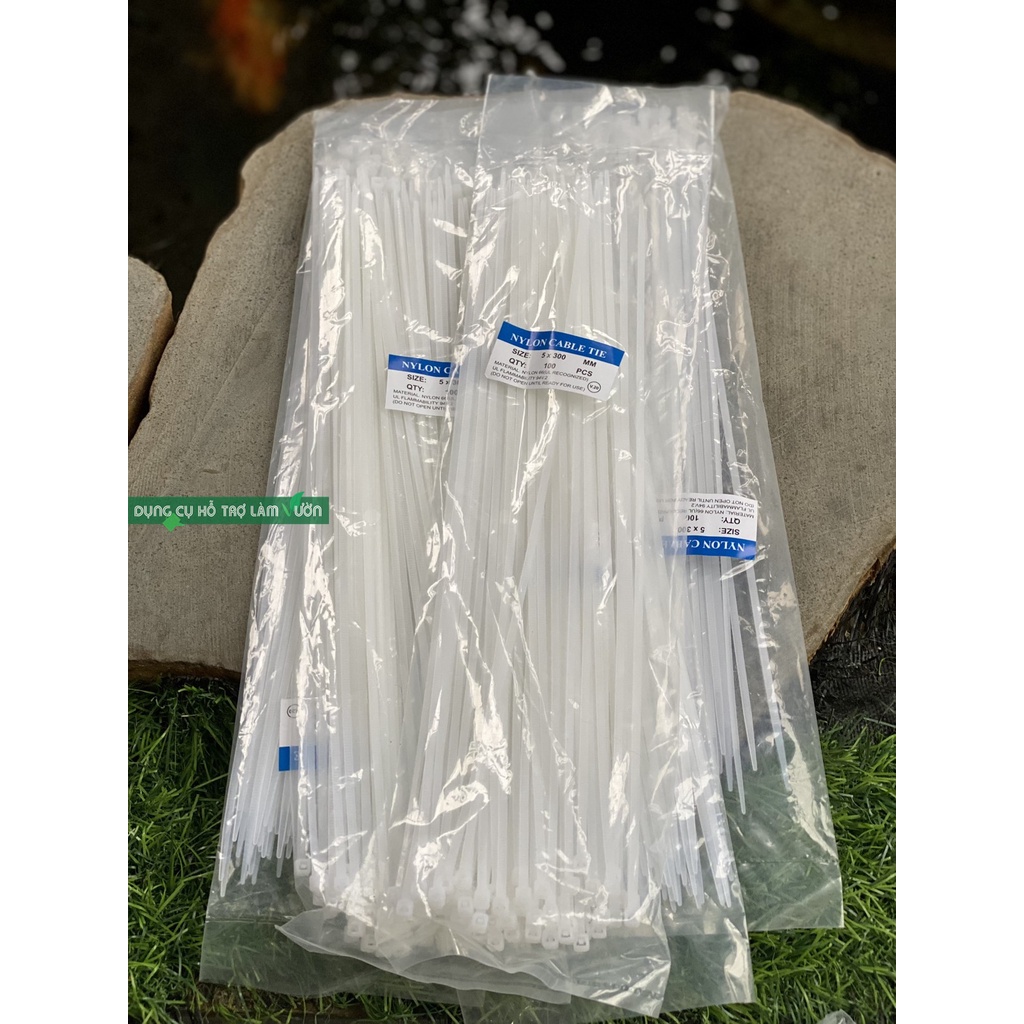 Dây rút nhựa dẻo kích thước 15cm gói 80 sợi