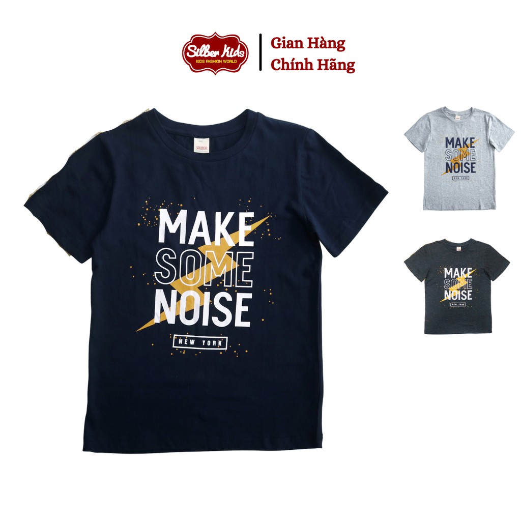 Áo Phông Bé Trai 8-14 Tuổi Cộc Tay In Make Some Noise SILBER KIDS