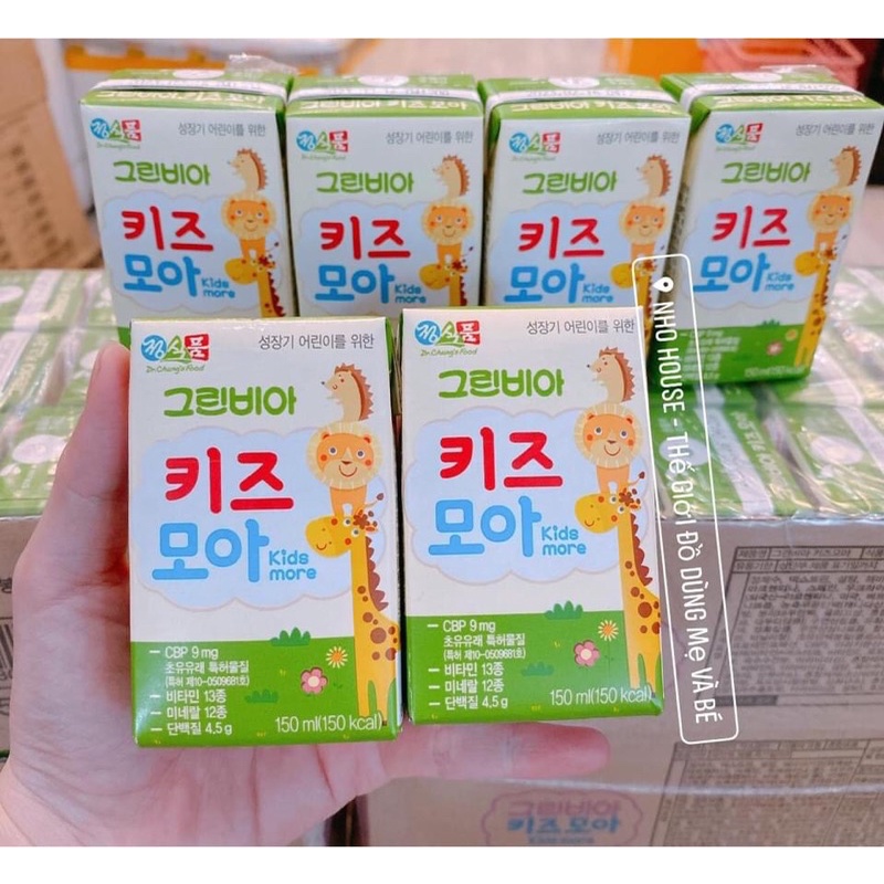 Sữa Tươi Greenbia Hi-kids Hàn Quốc Hộp 150ml tăng cân tăng cao cho bé 1y+