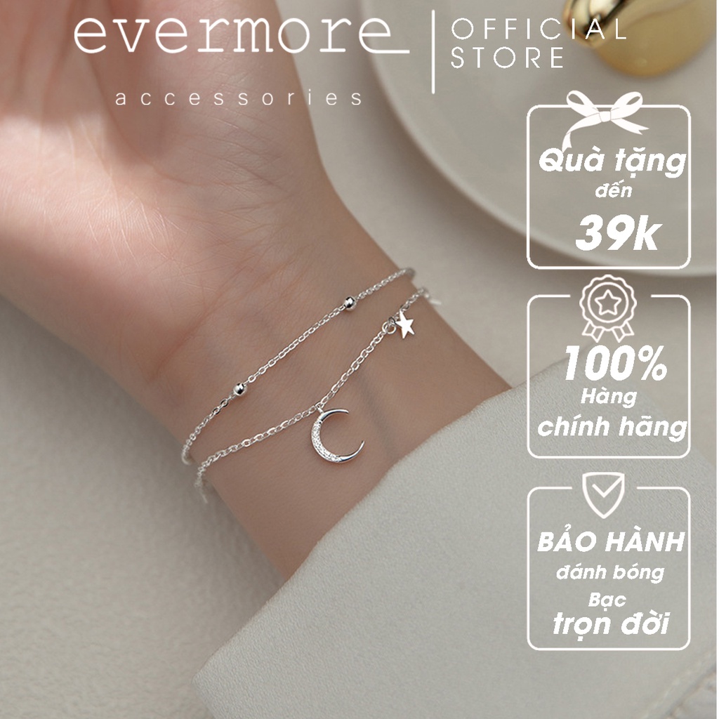 Vòng tay bạc EVERMORE, lắc tay bạc Ý 925 Starry Night thanh lịch, minimalism - L024
