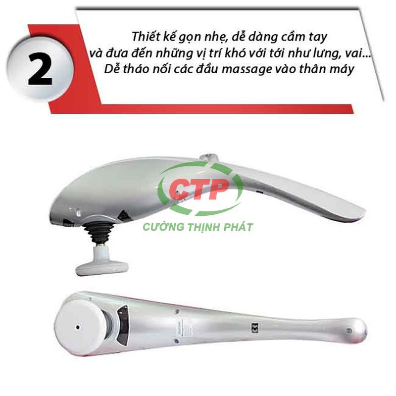 Máy massage cầm tay máy mát xa cầm tay 11 đầu hồng ngoại Luxurios