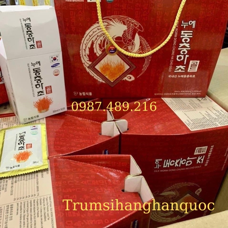 [HÀNG MỚI VỀ ]Nước Đông trùng Hạ thảo quai xách Hàn Quốc, Hộp 30 gói