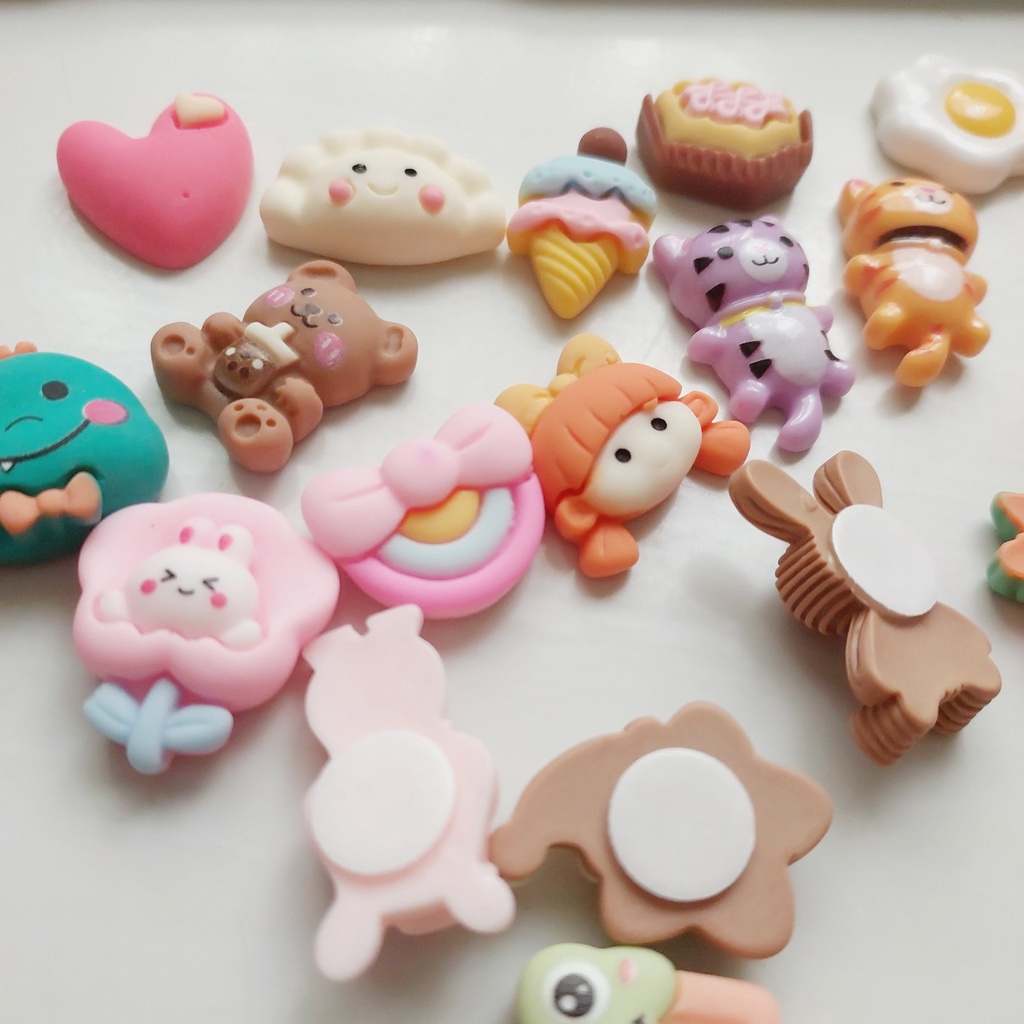 Charm có keo dán sẵn, slime, Sticker 3D, Diy Bánh Kẹo Decor Mọi Vật Dụng Bình Nước, Sách Vở,Ốp Điện Thoại...