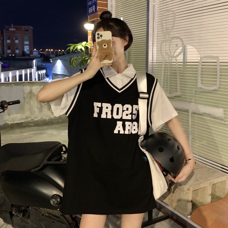 Áo polo Ngắn Tay Form Rộng Phong Cách Hàn Quốc Thời Trang Dành Cho Nữ