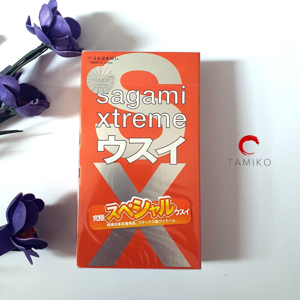 Bao Cao Su Sagami Xtreme Love Me Orange Siêu Mỏng Truyền Nhiệt Tức Thì- Hàng Chính Hãng Nhật Bản- Hộp 10 Cái