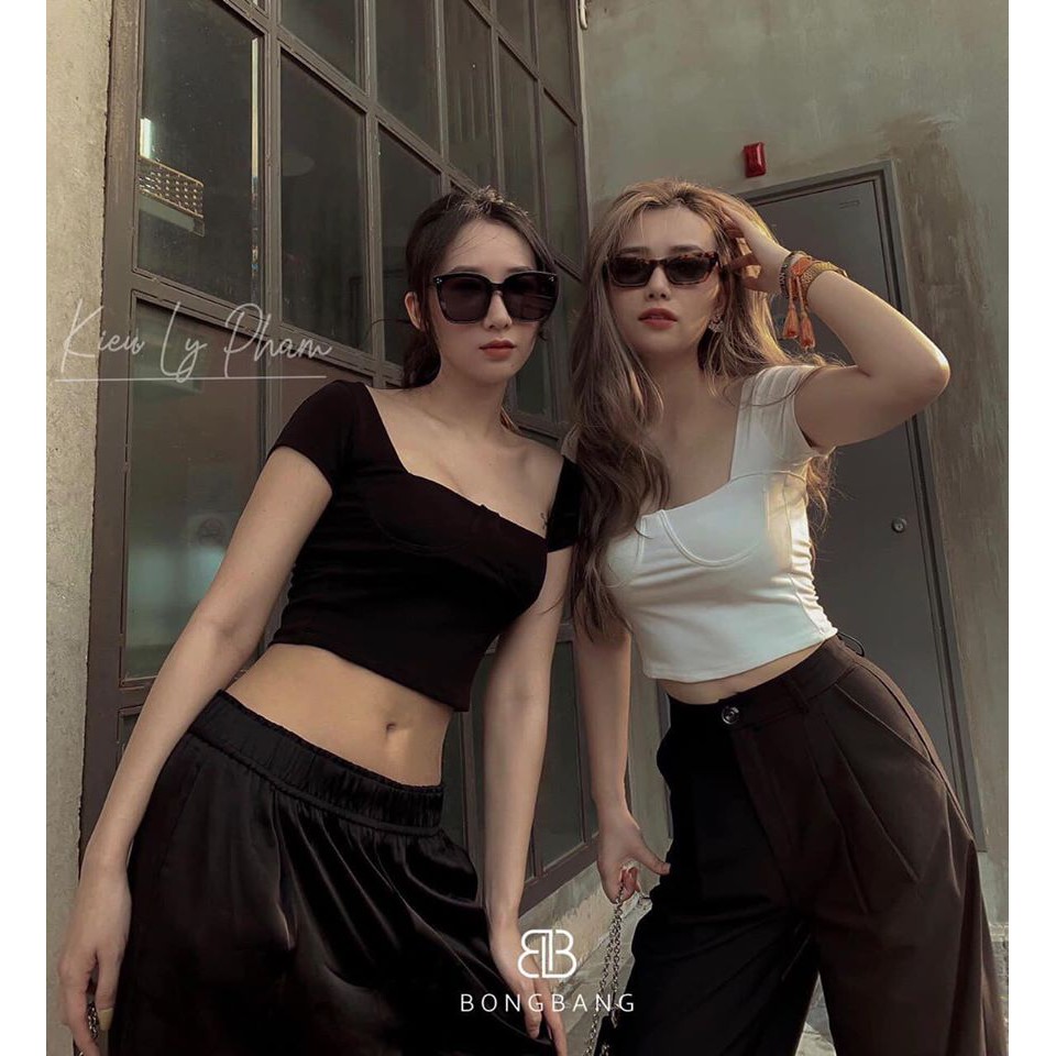 Áo phông Viền cúp NGực GIả dáng croptop (kèm ảnh thật,video) | BigBuy360 - bigbuy360.vn