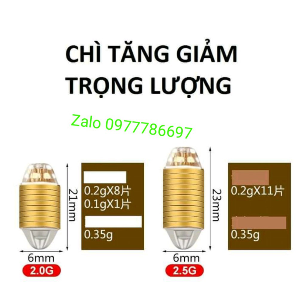 Chì Câu Đài có thể Tăng Giảm Trọng Lượng giúp Cân Phao Chính Xác tặng Kèm 3 lát 0.1g  - 0.05g - 0.016g