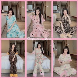 ❤️ Xả Kho❤️ Bộ Lụa Mango Cao Cấp Hoạ Tiết Hoạt Hình Dễ Thương