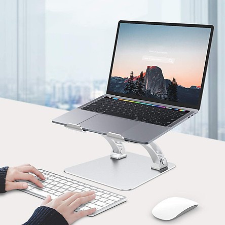 Kệ Giá Đỡ Laptop Macbook Nhôm Cao Cấp Xếp Gọn Có Thể Điều Chỉnh Độ Cao Lên Xuống Thoải Mái Không Bị Rung Ổn Định, Chắc C