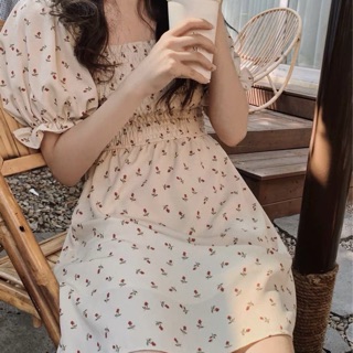 Váy hoa nhí ulzzang tay phồng