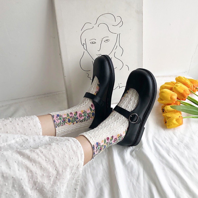 GA88 | GIÀY ULZZANG QUAI DA BASIC - FORM RỘNG LÙI 1 SIZE | BigBuy360 - bigbuy360.vn