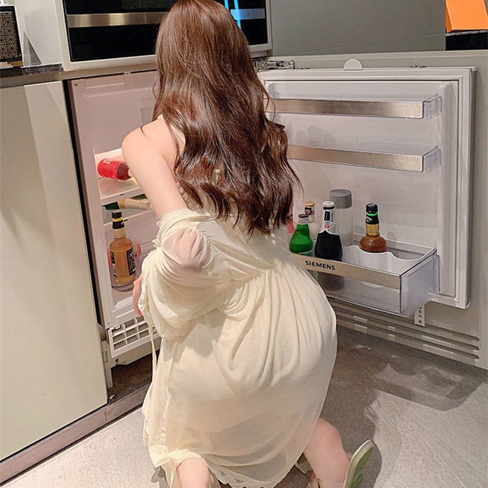 Bộ đồ ngủ ba món phối ren màu trơn thời trang xuân thu cho nữ (có bán lẻ)