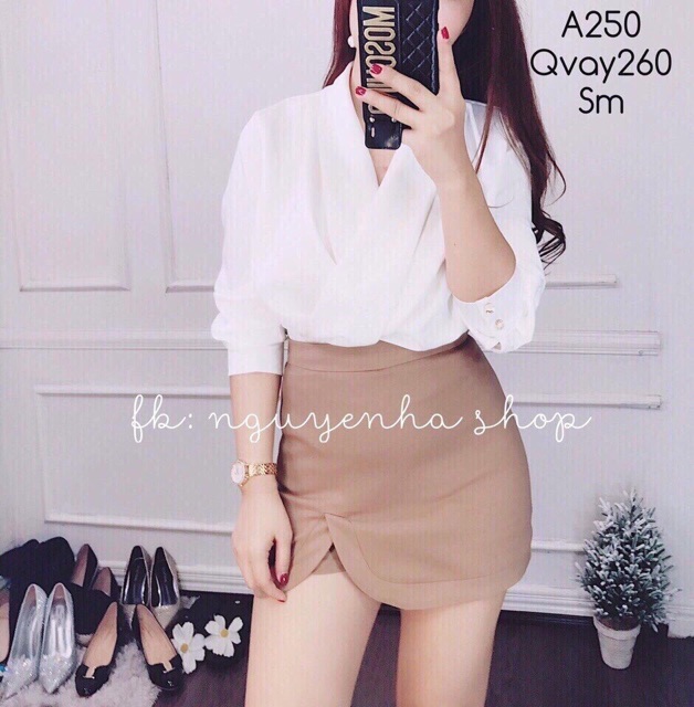 Quần giả váy lai bầu