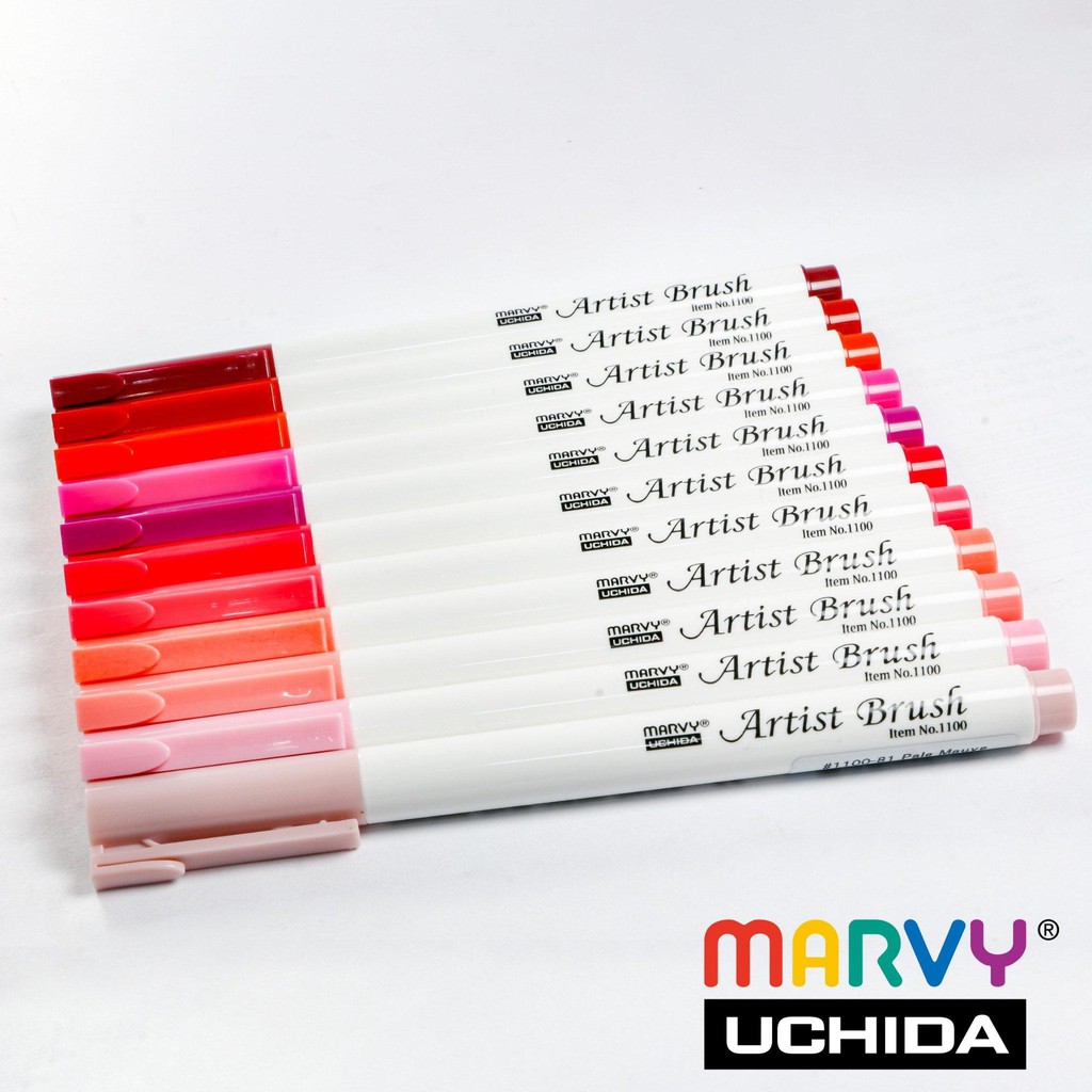 Bút lông họa sĩ Marvy Uchida - Artist Brush (tone Đỏ hồng)