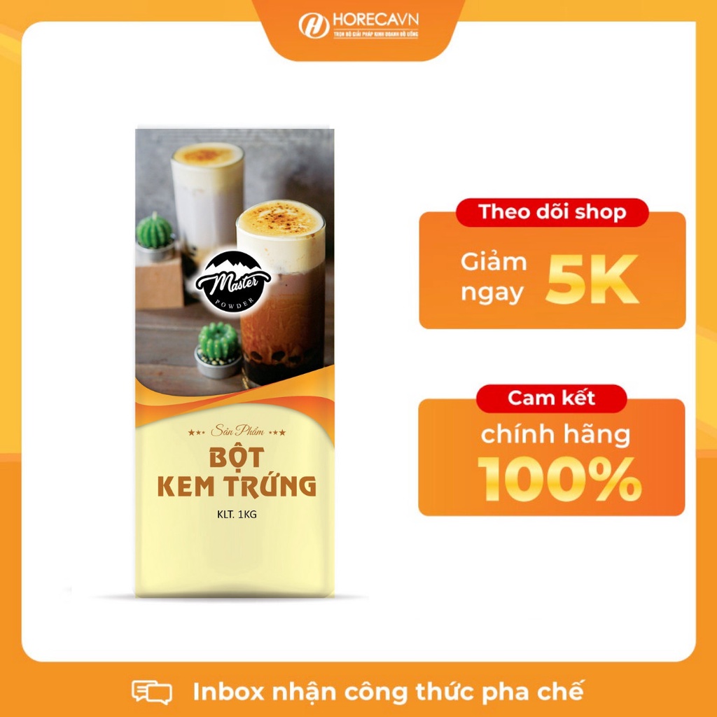 Bột Kem Trứng Master 1000g - Hương Vị Béo Ngậy, Thơm Nhẹ Nhàng, Không Có Chất Tạo Màu