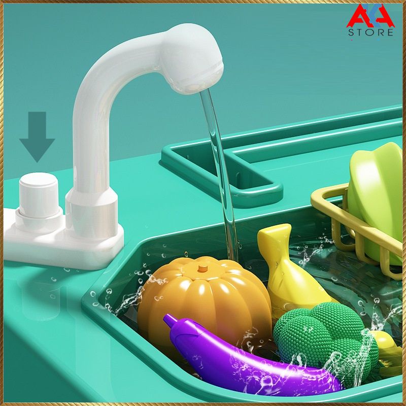 Đồ chơi nấu ăn - Đồ chơi nhà bếp cỡ lớn cao cấp cho bé, cao tới 70cm kèm rất nhiều hiệu ứng sinh động