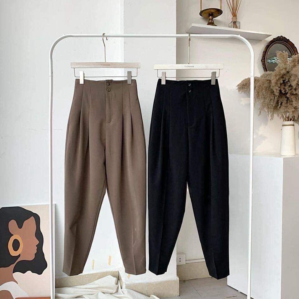Quần Baggy Cạp Liền Cao Cấp 2Khuy CCL014