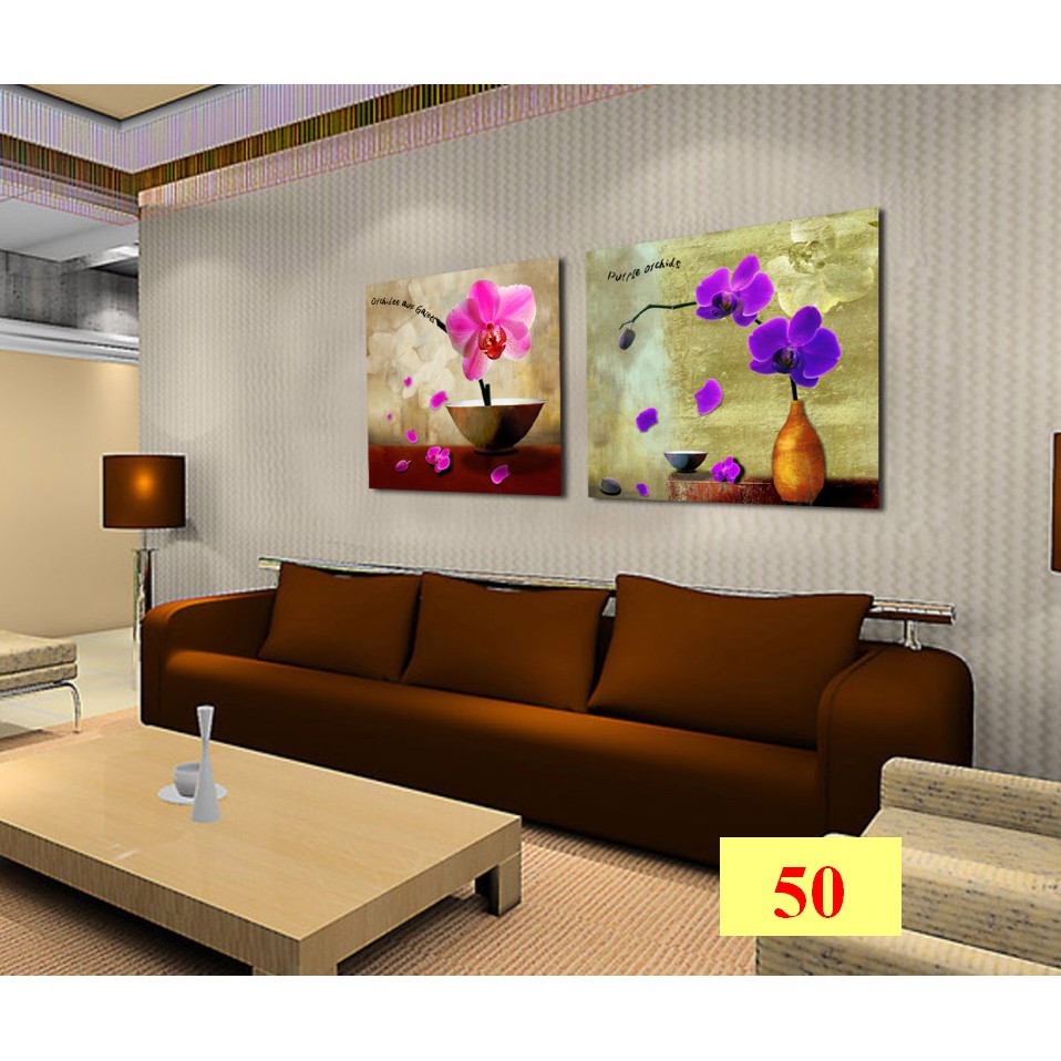 Tranh ghép gỗ bộ hai tấm 20x20cm (nhiều mẫu)