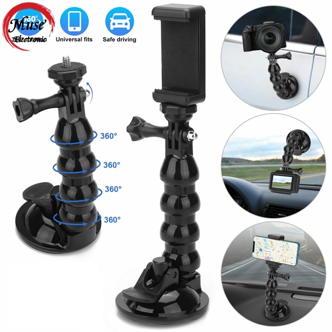Giá Đỡ Điện Thoại Có Giác Hút Gắn Xe Hơi Điều Chỉnh Góc Quay Video Cho Gopro Action