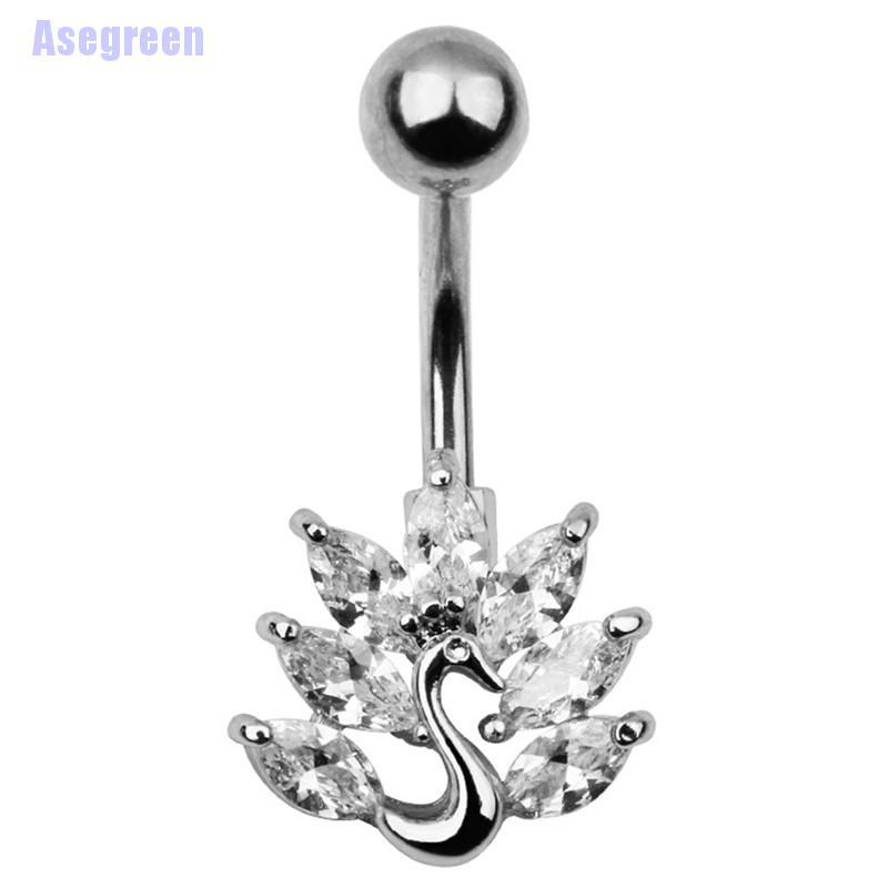Khuyên Rốn Inox Đính Đá Zircon Sang Trọng