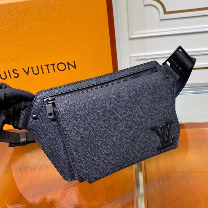 Túi đeo chéo/ túi bao tử cho nam Louis Vuitton Aerogram LV da thật cao cấp hàng vip 1-1