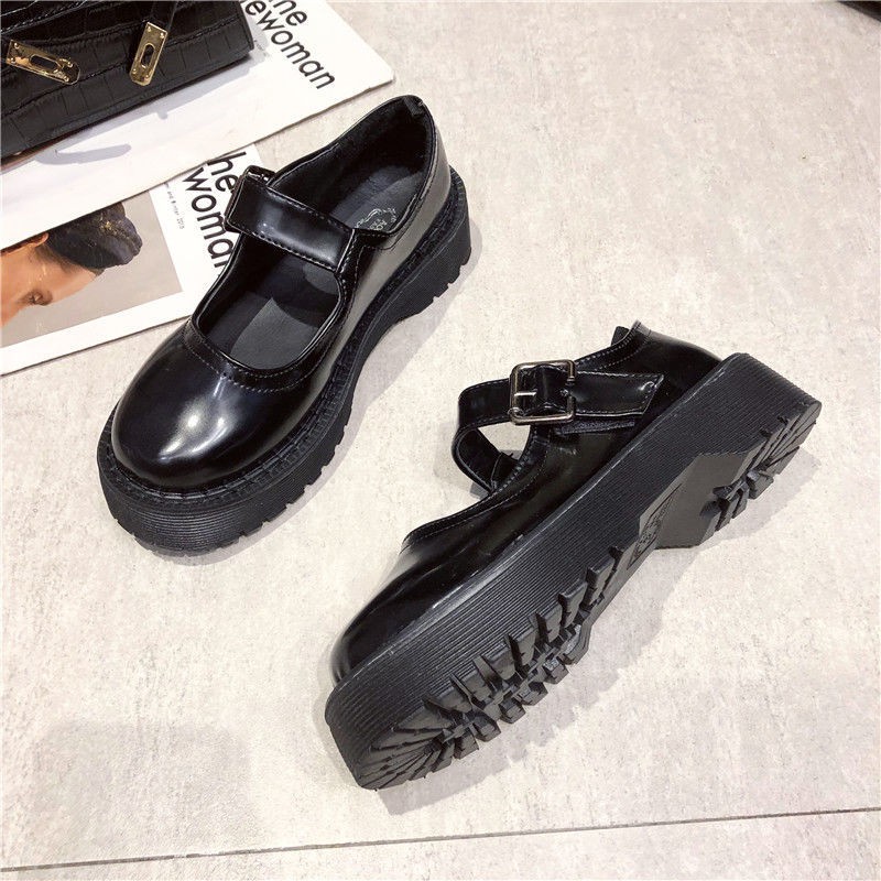 Mary Jane Nhật Bản jk giày da nhỏ nữ sinh phiên Hàn Quốc phong cách cổ điển hoang dã của trường đại học Anh 2021 mớ