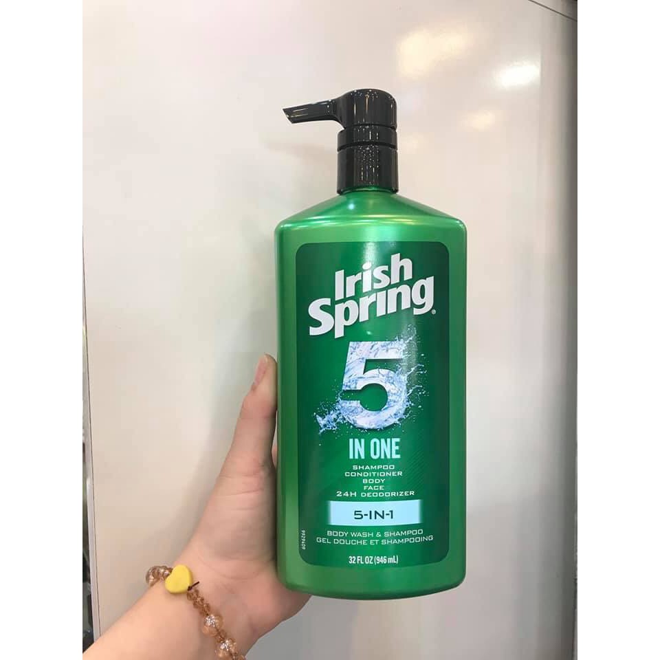 [Hàng Mỹ] Sữa tắm gội 5in1 Irish Spring 946ml