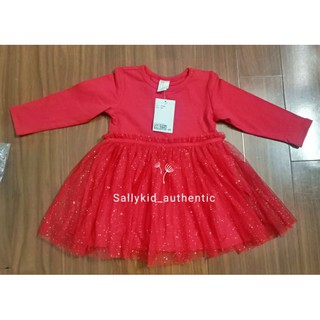 Váy cotton phối voan HM
