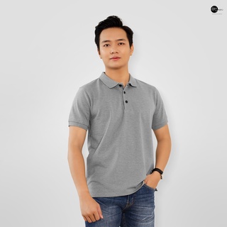 Áo thun nam Polo cao cấp MOSI cổ bẻ chất liệu cotton thoáng mát trẻ trung động màu xám lợt