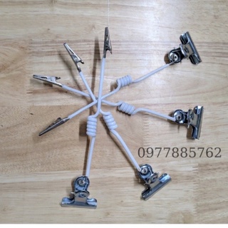 Combo 100 kẹp lò xo sắt, kẹ mica, kẹp siêu thị, kẹp lò xo 2 đầu