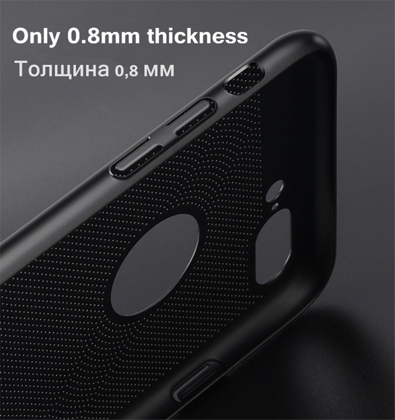 Ốp điện thoại PC cứng siêu mỏng có lỗ thoát nhiệt thích hợp cho iPhone XS Max XR X 8 7 6 6s Plus 5 5S SE