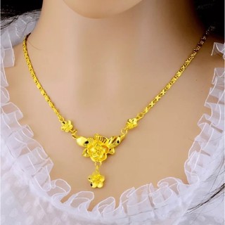 dây chuyền cô dâu dát vàng 9999