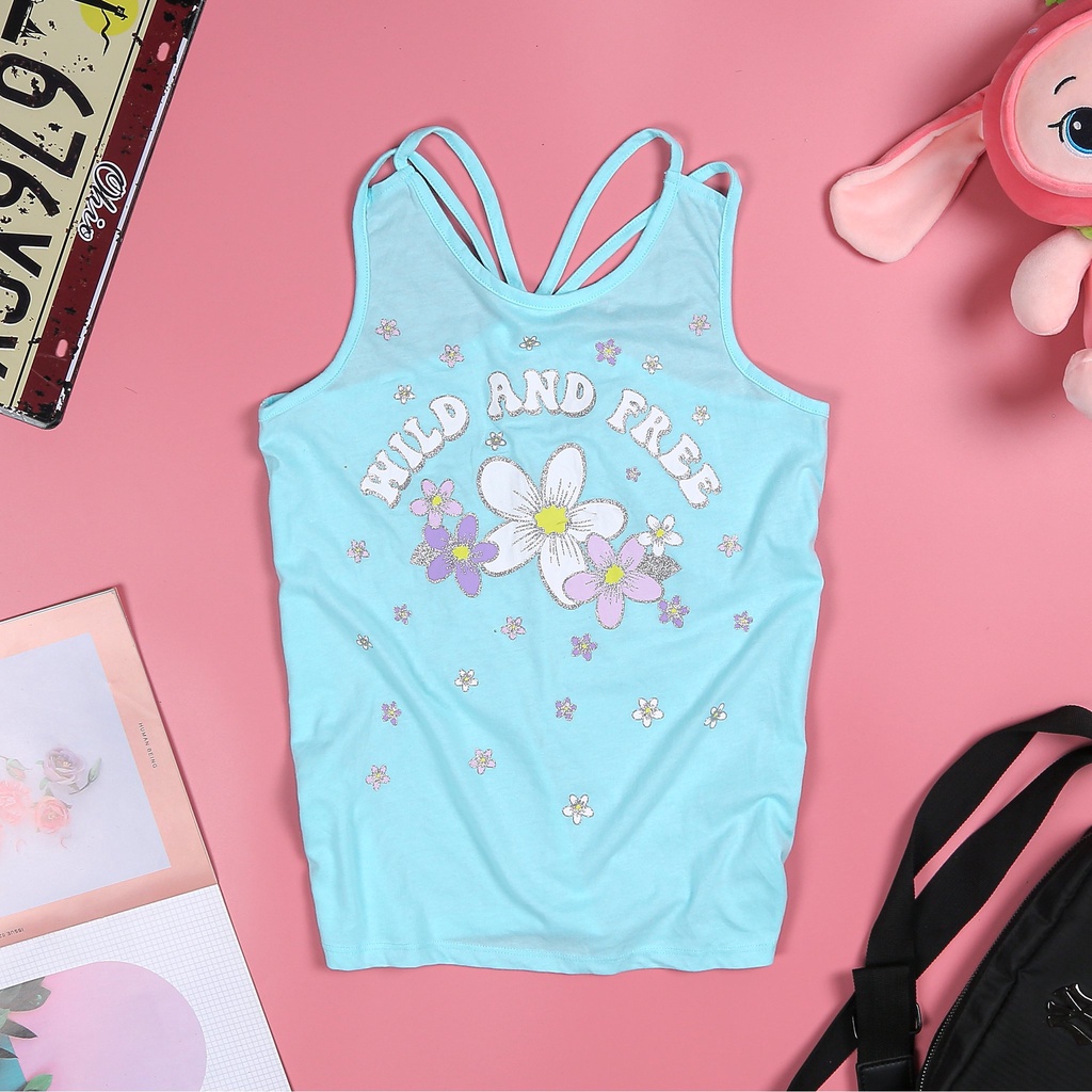 Áo thun cộc tay bé gái Place size đai hàng vnxk