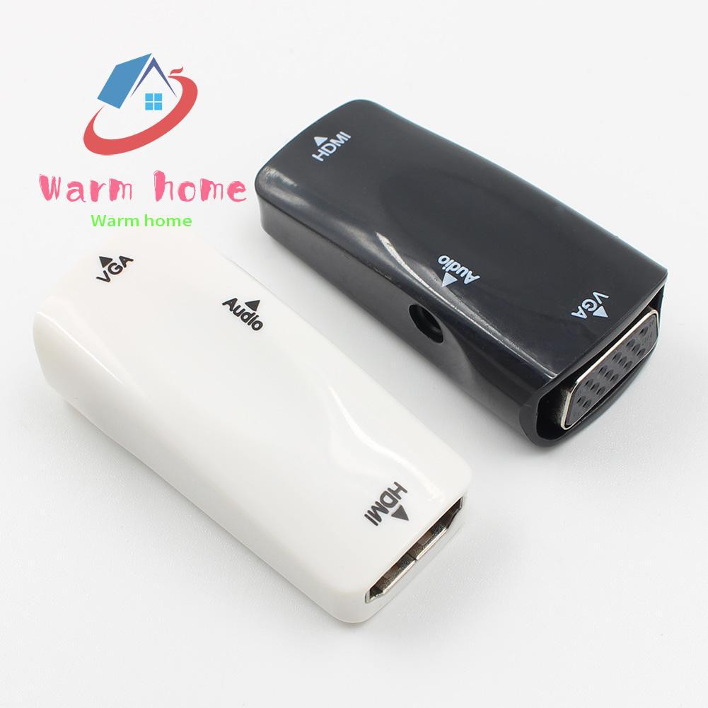 Đầu Chuyển Đổi Từ Cổng Hdmi Sang Vga 1080p Kèm Cáp Âm Thanh Cho Máy Tính