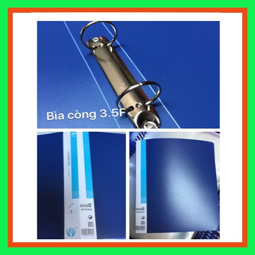 [Bán Sỉ]-Bìa còng nhẫn nhựa TL 2,5F/3,5F B.01-VPP Thanh Tú