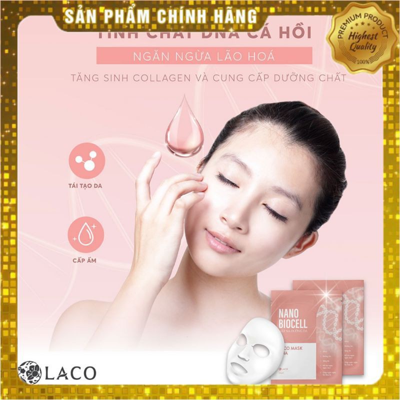 🌺 Mặt nạ sinh học Boicell Laco 🌺 Cấp ẩm sâu, trắng sáng da, phục hồi hư tổn, tái tạo collagen, giúp da căng bóng .🌴🌴