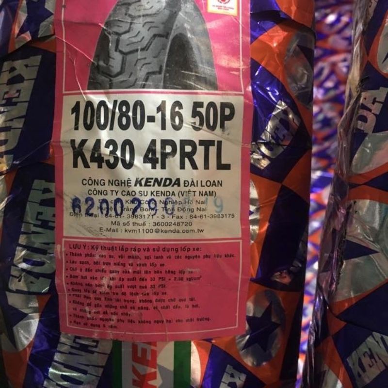Combo lốp trước + lốp sau SH Việt chính hãng Kenda