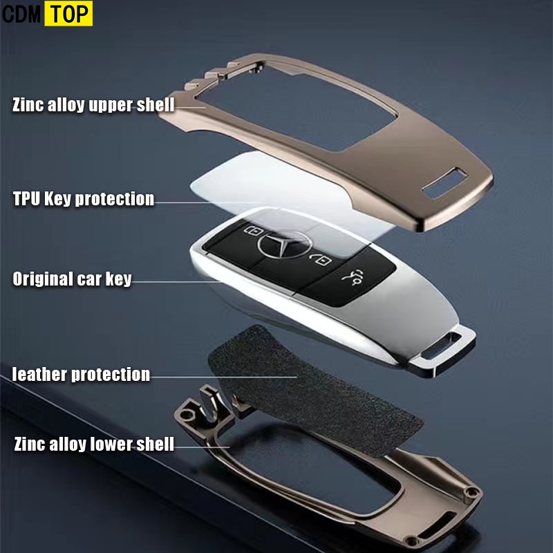 Vỏ Bọc Bảo Vệ Chìa Khóa Xe Hơi Benz E300l glc260 Bằng Hợp Kim Kẽm