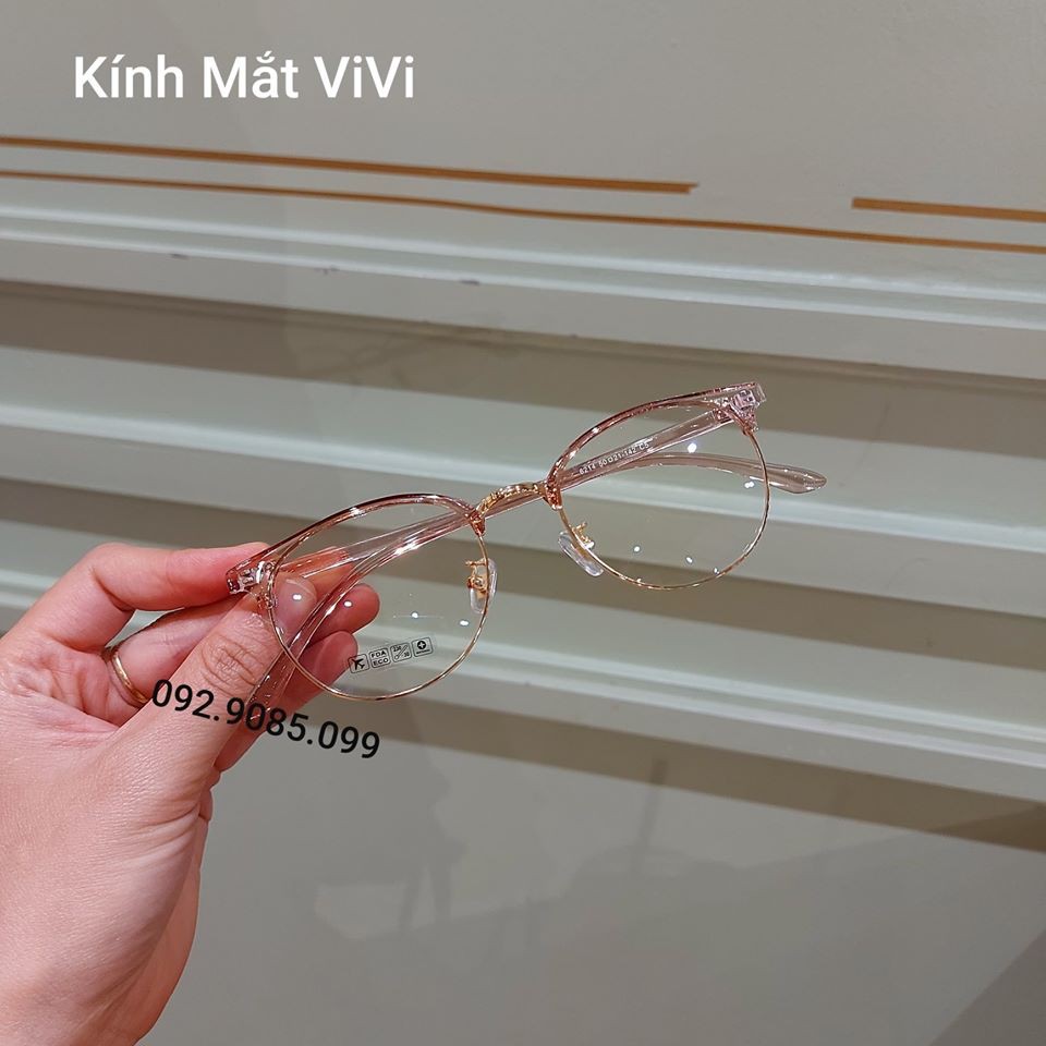 Gọng kính cận nữ dáng kính vừa chất liệu nhựa dẻo V6214 - Nhận cắt cận viễn loạn Kính mắt ViVi