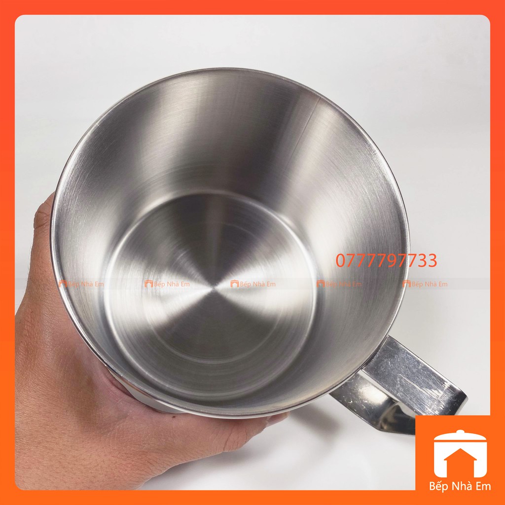 Ca Uống Nước Inox 304 Cao Cấp 12cm - Hàng Việt Nam Sản Xuất