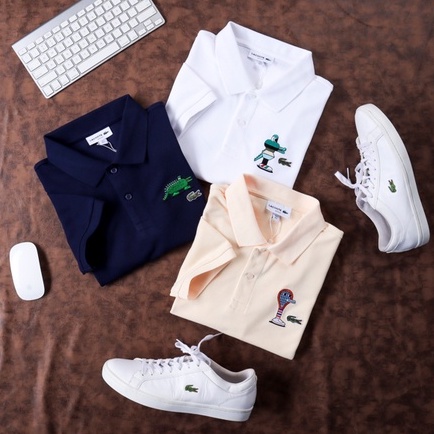 Áo Thun Nam Polo Cá Sấu STICKER LACOSTE Form SlimFit Trơn Full Pack, tem, tag, code Hàng Xịn Cao Câp DV