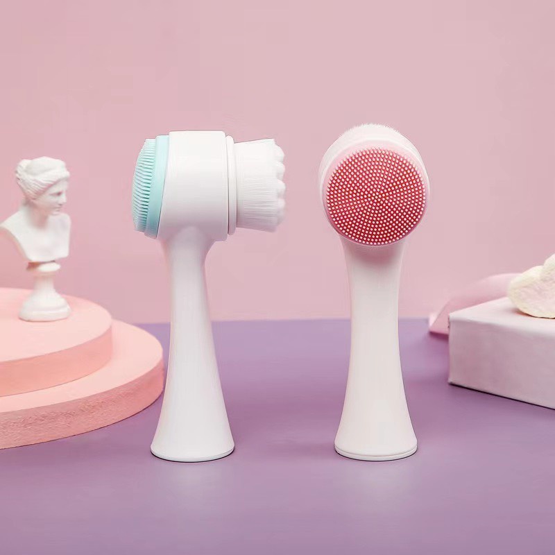 Cọ rửa mặt massage 3D hai đầu sạch sâu, loại bỏ tế bào chết