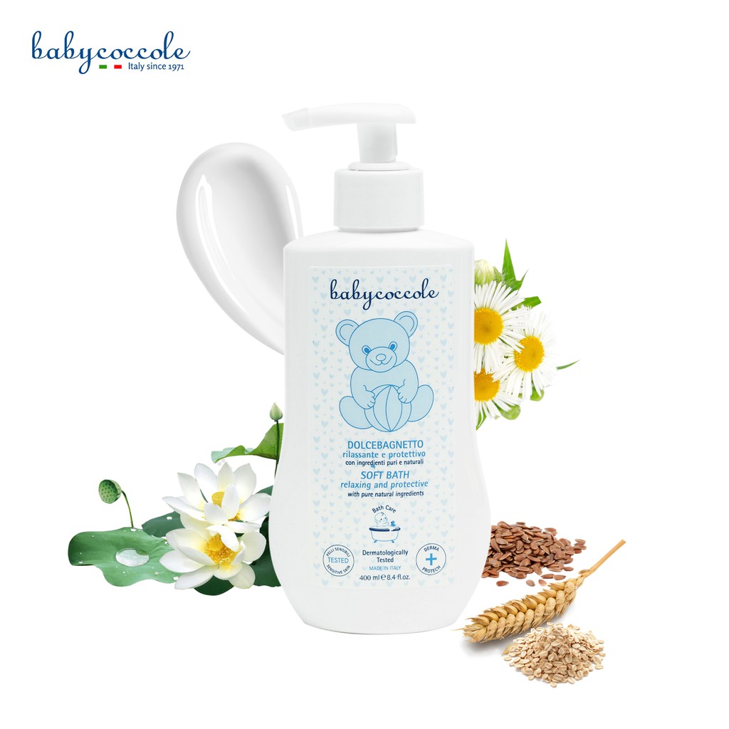 Sữa tắm giữ ẩm chiết xuất hoa sen Babycoccole 400ml 0M+