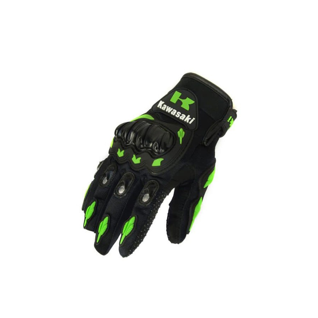 Găng tay phượt dài ngón Kawasaki - Xanh