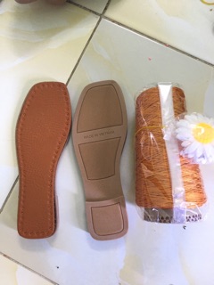 Full set phụ kiện móc dép đế + sợi,không kèm hoa